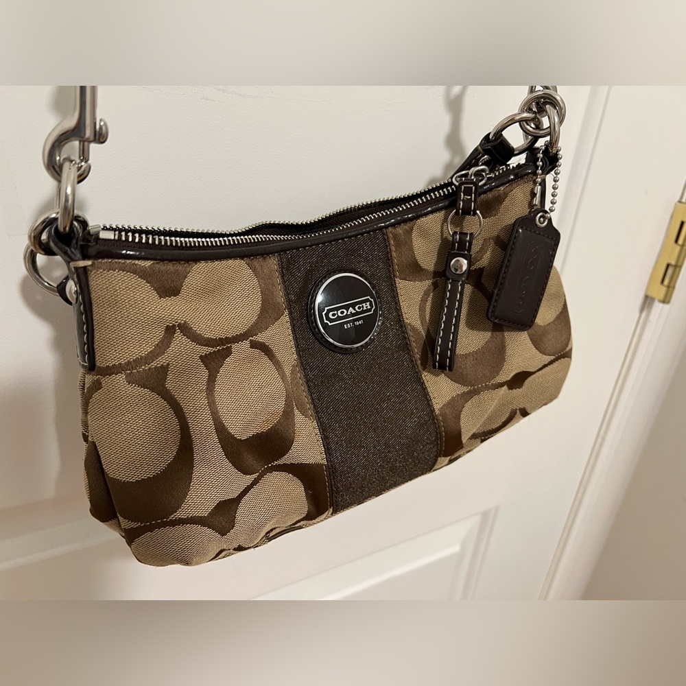 Coach, Crossbody Bag, Tan and Brown - Picture 5 of 9